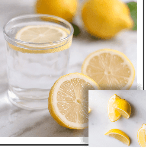lemon on countertop