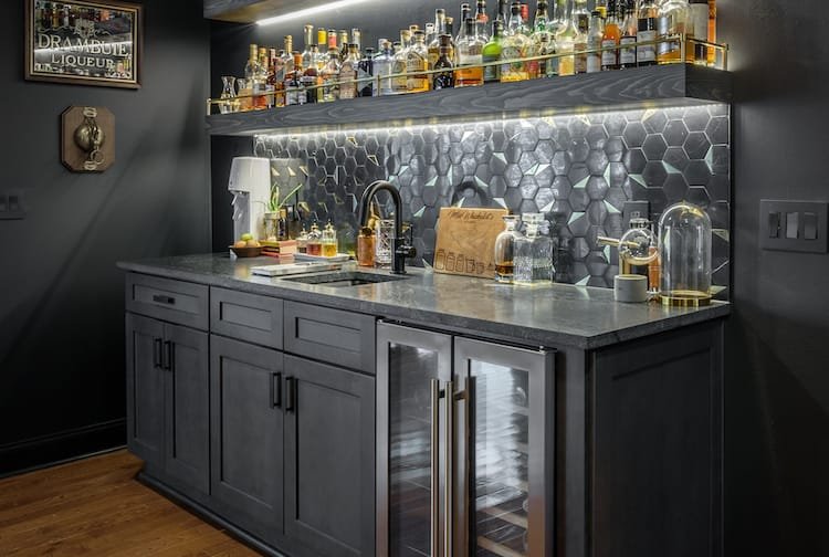 black home bar