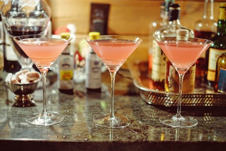 3 martini cocktails 