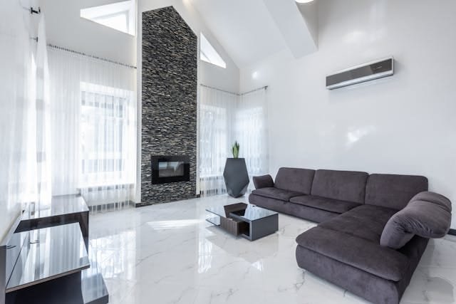 marble floor living area