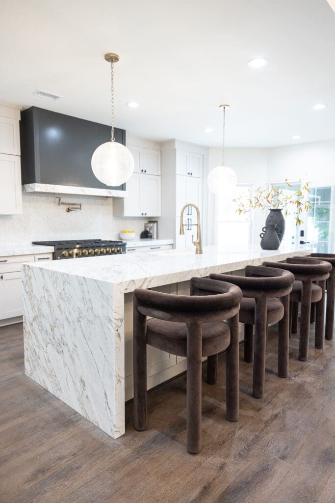 Arabescato Vagli Marble Kitchen Fayetteville, GA