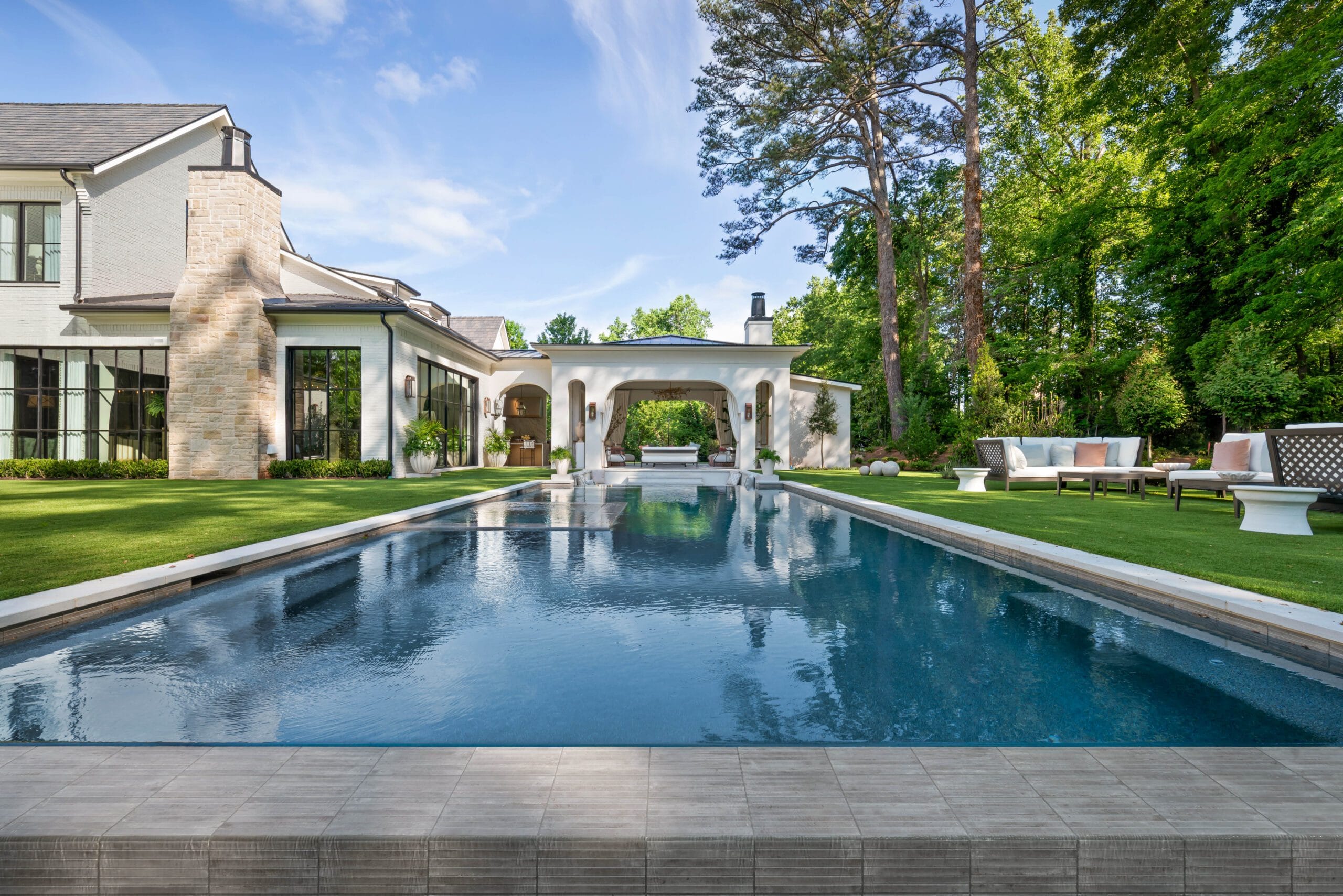 Front exterior of 4881 Powers Ferry Road, the 2026 Southeast Designer Showhouse home in Sandy Springs, Georgia