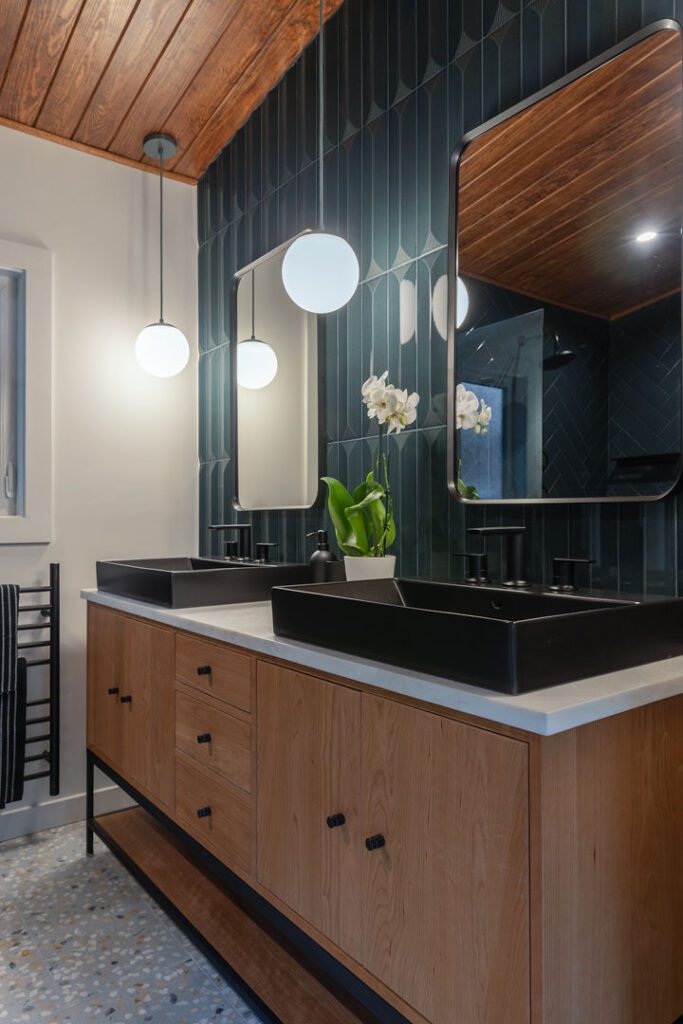Honed Rhino White primary bath — freestanding tub view, Doraville GA | GMS