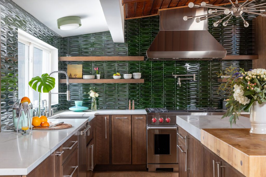 Mont Blanc Quartzite kitchen — appliance wall, Doraville GA | GMS