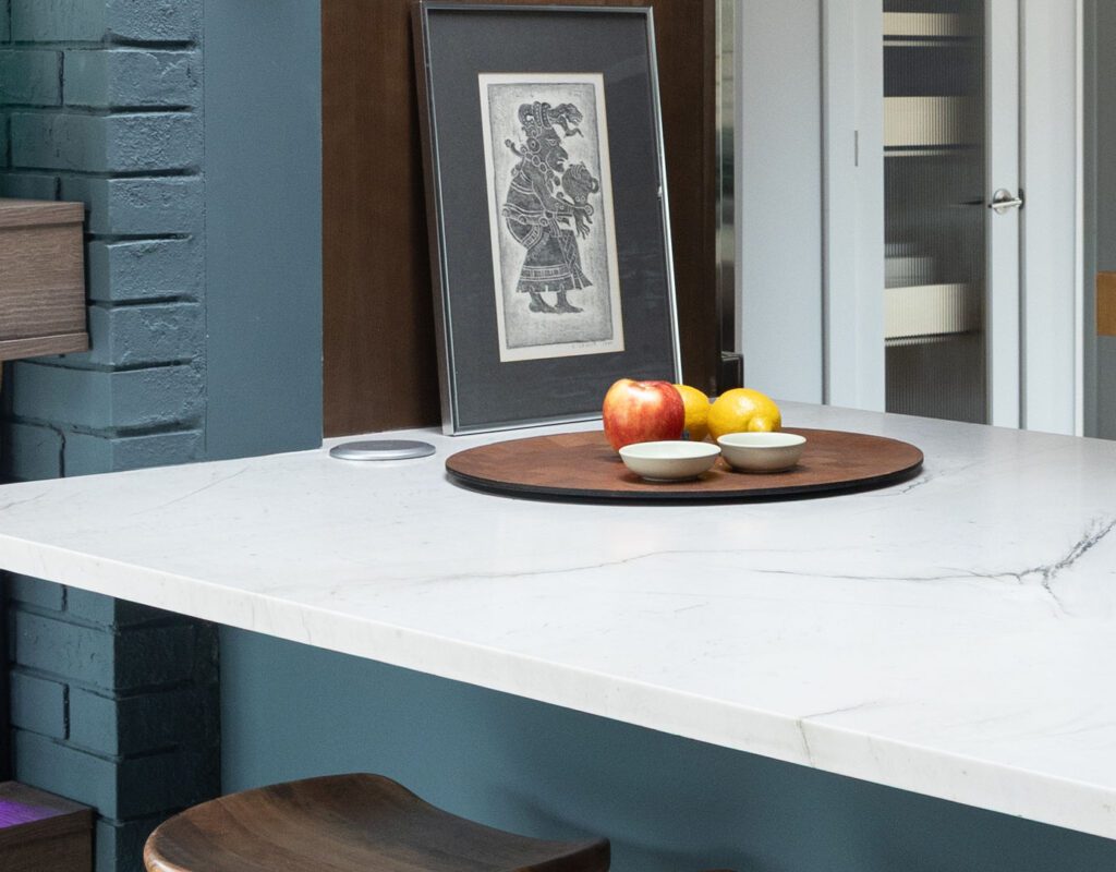 Mont Blanc Quartzite kitchen — countertop edge profile, Doraville GA | GMS