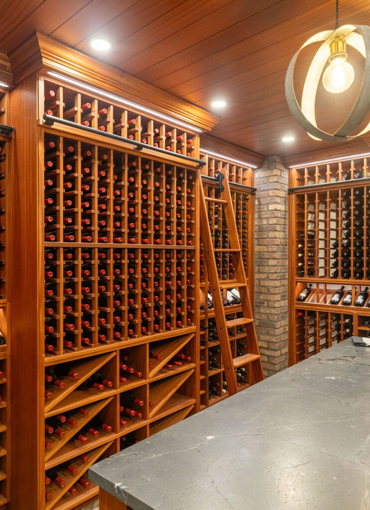 Black Diamond Quartzite wine cellar — serving island, Doraville GA | GMS