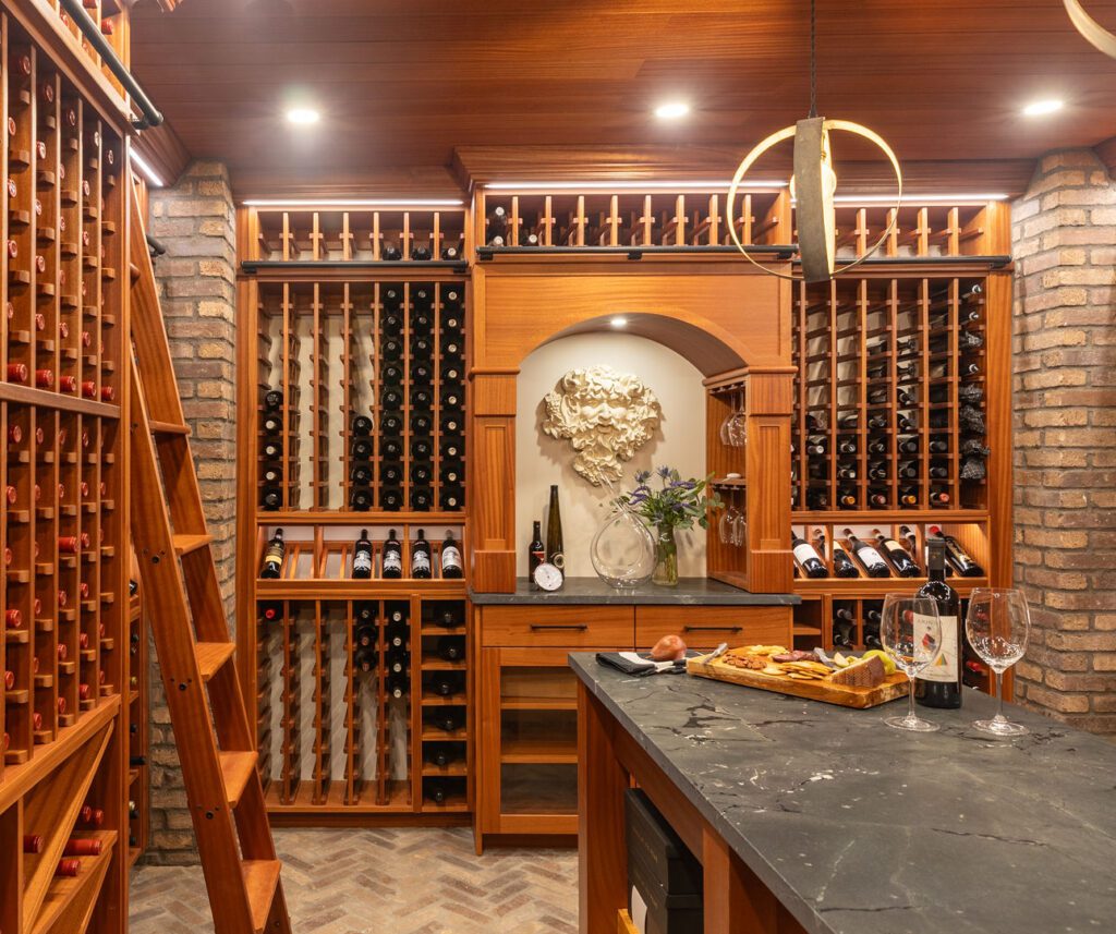 Black Diamond Quartzite wine cellar — cellar entry, Doraville GA | GMS